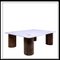 Belgian Coffee Table in Marble and Teak Wood, Image 1