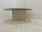 Travertine and Smoked Glass Side Table, Italy, 1980s 5