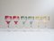 Copas de vino coloridas de cristal de plomo de Hofbauer, Alemania, años 70. Juego de 6, Imagen 1