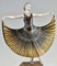 Art Deco Skulptur einer Tänzerin aus Metall & Marmor & Onyx von Andre Gilbert, 1930er 7