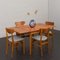 Mesa de comedor extensible danesa minimalista vintage de teca, años 60, Imagen 2