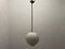 Lampe à Suspension Vintage en Verre Opalin, 1940s 5