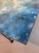 Asymmetrischer Tisch mit Metallbeinen und blauer Harzplatte von Giannoni & Santoni für Colé Italia 8