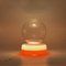 Orange Space Age UFO Lampe mit Glasschale, 1960er 4