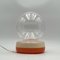 Orange Space Age UFO Lampe mit Glasschale, 1960er 5