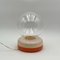 Space Age UFO Orange Lamp with Glass Bowl, 1960s 3