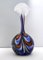 Grand Vase Postmoderne en Verre Orange, Blanc et Bleu attribué à Opaline Florence, Italie, 1970 6