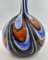 Large Postmodern Orange, White and Blue Glass Vase attributed to Opaline Florence, Italy, 1970s 13