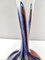 Grand Vase Postmoderne en Verre Orange, Blanc et Bleu attribué à Opaline Florence, Italie, 1970 12
