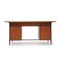 Teak Desk with Chest of Drawers and Storage Compartment, 1950s, Image 3