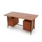 Teak Desk with Chest of Drawers and Storage Compartment, 1950s 4