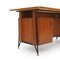 Teak Desk with Chest of Drawers and Storage Compartment, 1950s 11