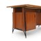 Teak Desk with Chest of Drawers and Storage Compartment, 1950s, Image 11