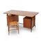 Teak Desk with Chest of Drawers and Storage Compartment, 1950s, Image 14