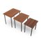 Nesting Tables with Wooden Tops, 1950s, Set of 3 4