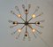 Chandelier in Brass and Glass attributed to Gaetano Sciolari, Italy, 1970s 8