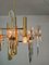 Chandelier in Brass and Glass attributed to Gaetano Sciolari, Italy, 1970s 10