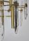 Chandelier in Brass and Glass attributed to Gaetano Sciolari, Italy, 1970s 11