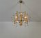 Chandelier in Brass and Glass attributed to Gaetano Sciolari, Italy, 1970s 3