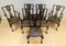 Chippendale Style Dining Chairs with Leather Seat, Set of 7 2
