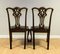 Chippendale Style Dining Chairs with Leather Seat, Set of 7 6