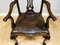 Chippendale Style Dining Chairs with Leather Seat, Set of 7 17