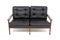 Scandinavian Leather 2-Seater Sofa by Illum Wikkelso, Denmark, 1960s 1