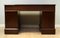 Desk with Light Brown Leather Top 17