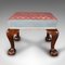 Antique English Early Victorian Fireside Stool, 1850s 2