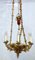 Antique French Brass Church Chandelier, 1920 1