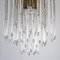 Gilded Metal and Glass Shreds Chandelier, 1980s 2