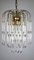 Gilded Metal and Glass Shreds Chandelier, 1980s 1