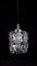 Lámpara colgante austriaca de cromo y vidrio de Kalmar, años 70, Imagen 2