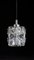 Lámpara colgante austriaca de cromo y vidrio de Kalmar, años 70, Imagen 1