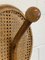 Perchero de tenis con forma de raqueta de bambú y mimbre, años 70, Imagen 7