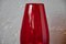 Vaso rojo grande de cristal facetado Empoli, años 70, Imagen 4