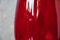 Vaso rojo grande de cristal facetado Empoli, años 70, Imagen 5