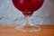 Bicchiere grande rosso in vetro sfaccettato Empoli, anni '70, Immagine 3