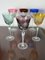 Italian Colored Crystal Glasses, 1950s, Set of 6 6