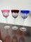 Italian Colored Crystal Glasses, 1950s, Set of 6 5