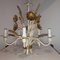 Lámpara de araña italiana lacada en oro, años 70, Imagen 4