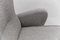 Poltrona Wingback grande in tessuto bouclé grigio, Italia, anni '50, Immagine 10
