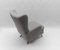 Large Grey Boucle Fabric Wingback Armchair, Italy, 1950s, Image 7