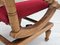 Danish Highback Rocking Chair in Wool & Oak, 1970s 11