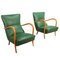 Fauteuils Vintage en Similicuir, Italie, 1950s, Set de 2 1