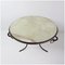 Wrought Iron and Onyx Top Round Coffee Table attributed to René Drouet, 1940s 8