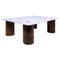Coffee Table in Marble and Teak Wood, Belgian 1