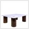 Coffee Table in Marble and Teak Wood, Belgian 7