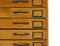 Cassettiera alta da farmacia in legno di frutta, inizio XX secolo, anni '30, Immagine 3