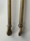 Neoclassical Brass Fireplace Tools with Lily Flowers, Set of 4 12